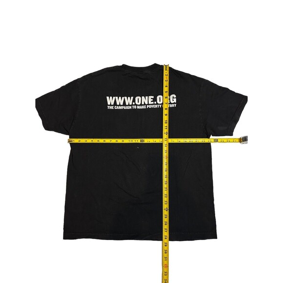 Vintage ONE Logo Make Poverty History Promo T-Shirt XL Double Sided Murina USA - Picture 6 of 6